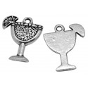 Lot de 10 breloques pendentifs "verre cocktail"