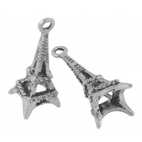 Lot de 10 breloques pendentifs "tour eiffel"